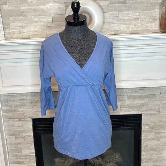 joy organic Tops - NWT Joy Organic Blue Top Cotton Size Large